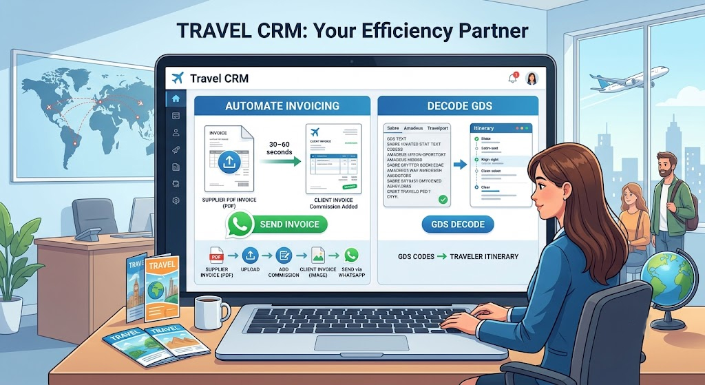 Best Travel CRM Software | Automate Invoices & GDS Instantly