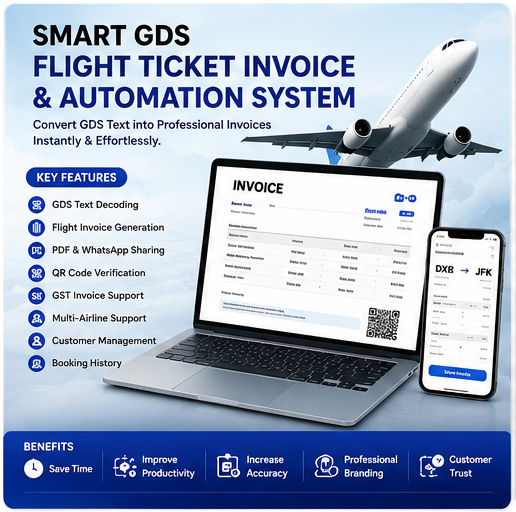 Smart GDS Flight Ticket Invoice & Automation System